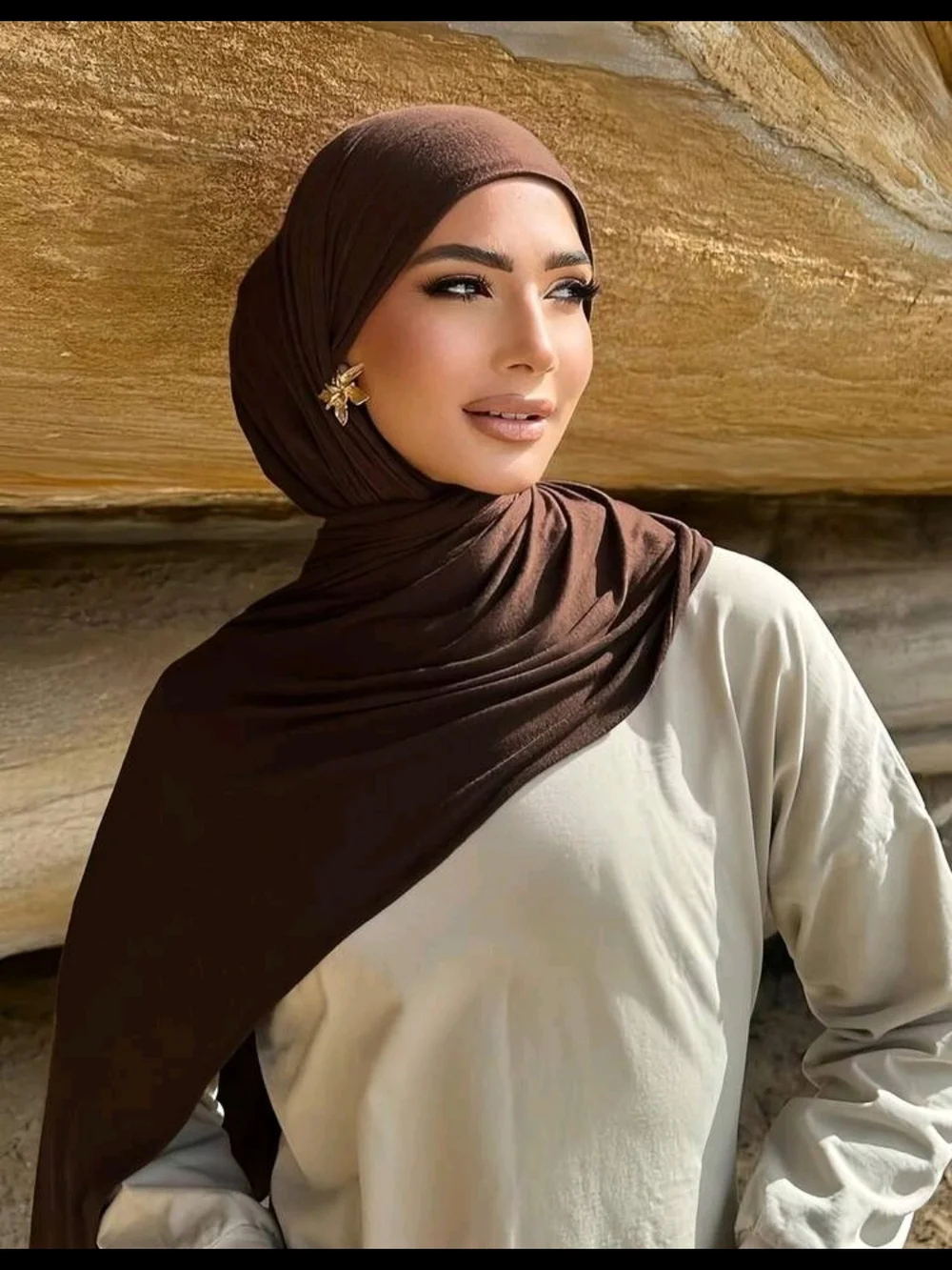 Brown Scarf - Solid Chocolate Brown
